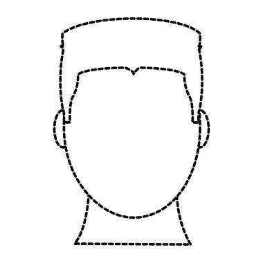 noktalı şekil avatar erkek saç modeli ile baş ve meçhul