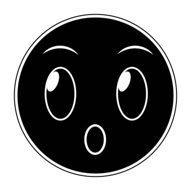 şok yüz jest emoji ifade siluet