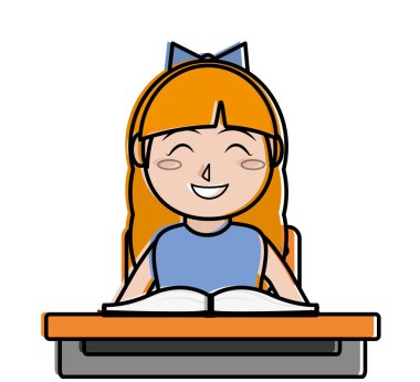 Kız ve kitap tasarımı