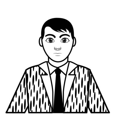 doku avatar şık erkek gömlek ve saç modeli ile doldurma