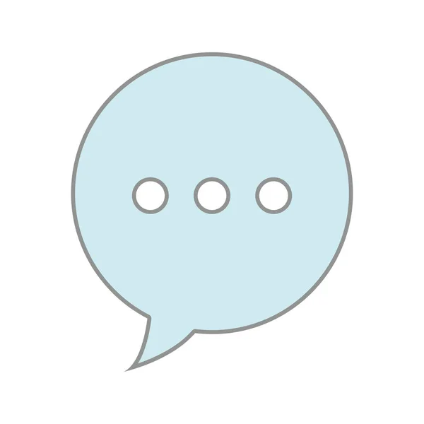 Línea Color Chat Burbuja Mensaje Texto Comunicación Vector Ilustración — Vector de stock