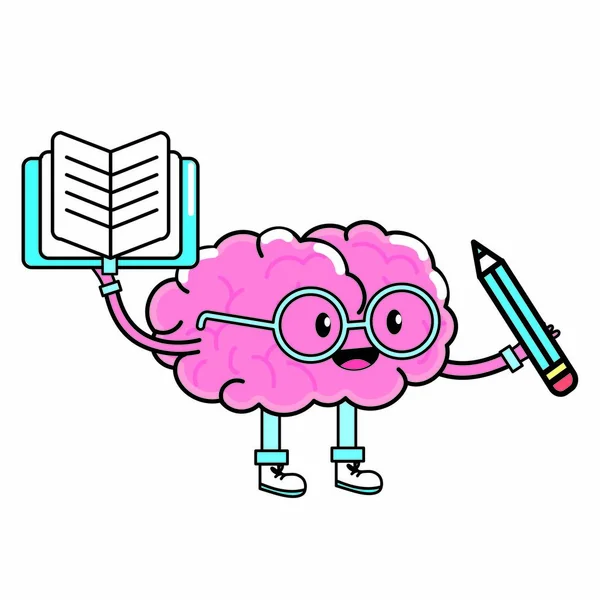 Cerebro diseño de dibujos animados — Vector de stock