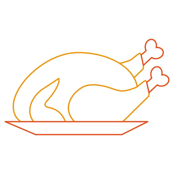 Design de frango isolado — Vetor de Stock