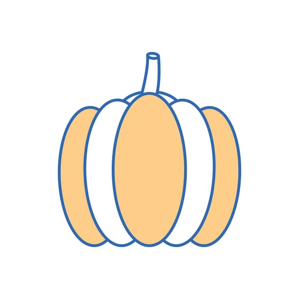 Pumpkin Vegetable Healthy Organic Food Theme Isolated Design Vector Illustration — Stock Vector