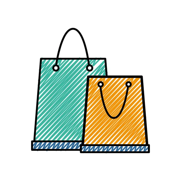 Doodle Sacos Compras Objeto Costume Comprar Ilustração Vetorial — Vetor de Stock