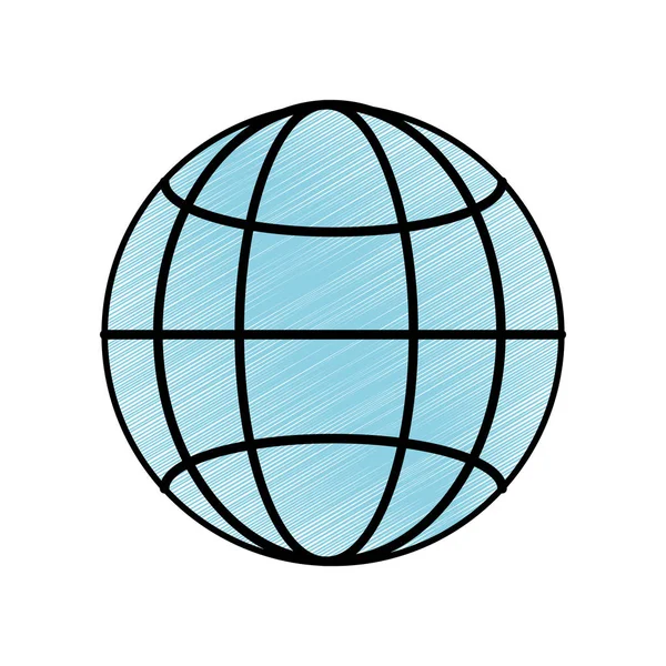 Παγκόσμια Σφαίρα Του Πλανήτη Και Globe Απομονωμένες Σχεδιασμός Θέμα Εικονογράφηση — Διανυσματικό Αρχείο