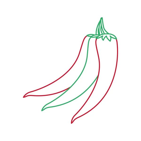 Poivre Légumes Sain Bio Thème Design Isolé Illustration Vectorielle — Image vectorielle