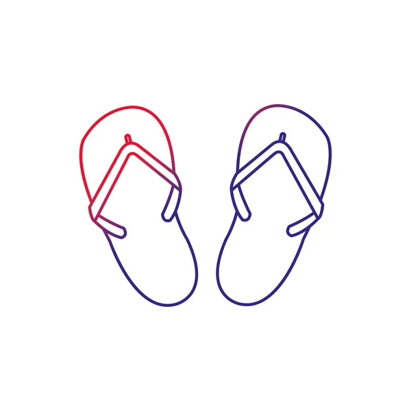Conception de sandales isolées — Image vectorielle