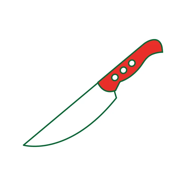 Diseño de cuchillo aislado — Vector de stock