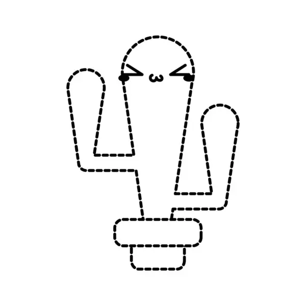 Kaktus Växter Öken Och Natur Tema Isolerade Design Vektorillustration — Stock vektor