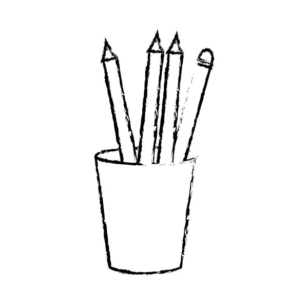 Bleistifte im Tassen-Design — Stockvektor