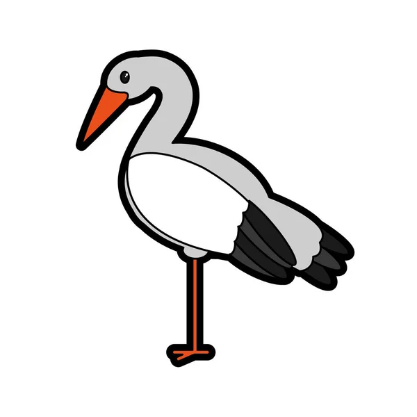 Desenho de desenhos animados Stork —  Vetores de Stock