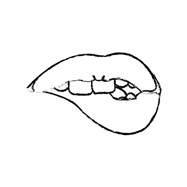 Γελοιογραφία Στόμα Της Χείλη Έκφρασης Και Καρικατούρα Απομονωμένες Σχεδιασμός Θέμα — Διανυσματικό Αρχείο