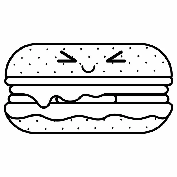 Isoliertes Sandwich-Design — Stockvektor