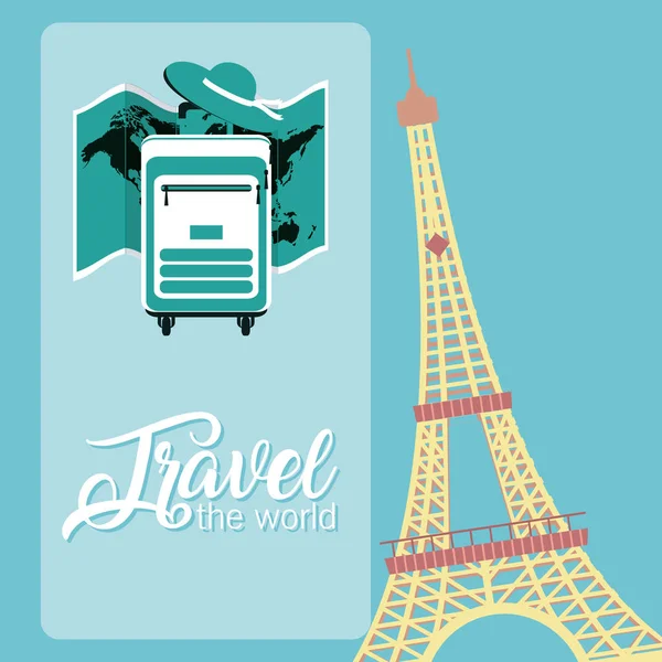 Travel the world card — Stock Vector
