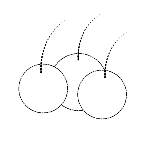 Conception de cerise isolée — Image vectorielle