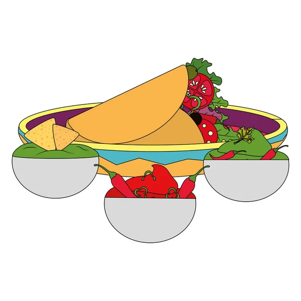 Elszigetelt burrito design — Stock Vector