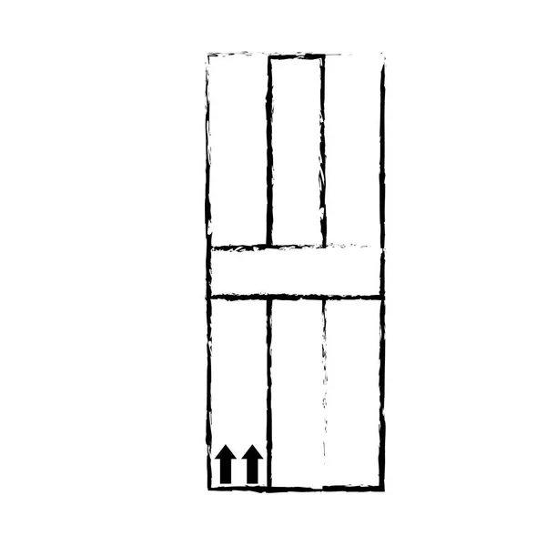Grunge Close Scatola Consegna Pacchetto Servizio Vettoriale Illustrazione — Vettoriale Stock