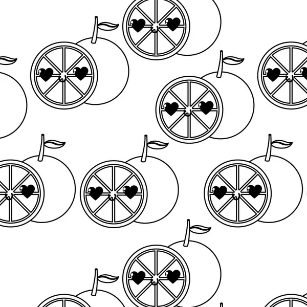 Orange Aliments Sains Biologiques Thème Conception Isolée Illustration Vectorielle — Image vectorielle