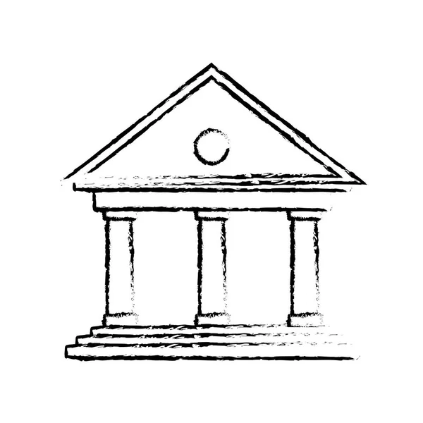 Banco Dinero Financiera Comercial Tema Diseño Aislado Ilustración Vectorial — Archivo Imágenes Vectoriales