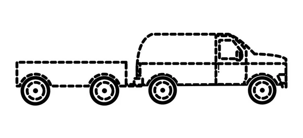Camion Trasporto Veicolo Tema Viaggio Design Isolato Illustrazione Vettoriale — Vettoriale Stock