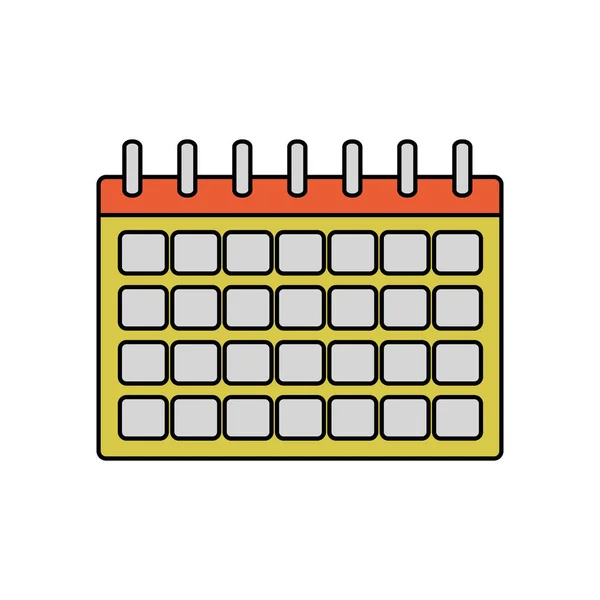 Isolierte Kalendergestaltung — Stockvektor