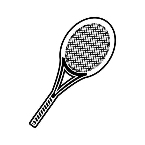 Disegno racchetta da tennis — Vettoriale Stock