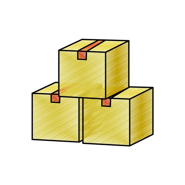 Diseño de caja aislada — Archivo Imágenes Vectoriales