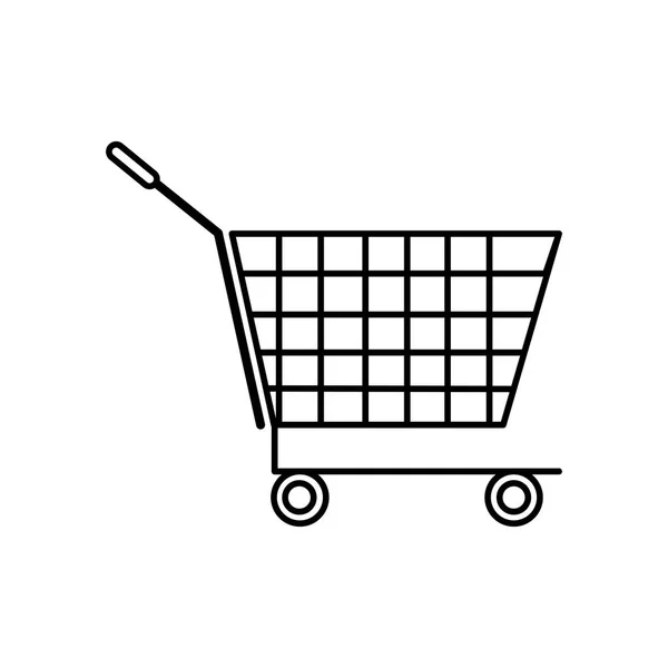 Line shopping cart sale shop store — Stock Vector