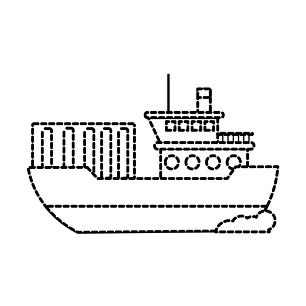 Geïsoleerde schip ontwerp — Stockvector