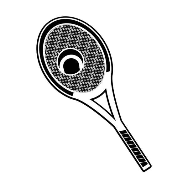 Diseño de raqueta de tenis — Vector de stock