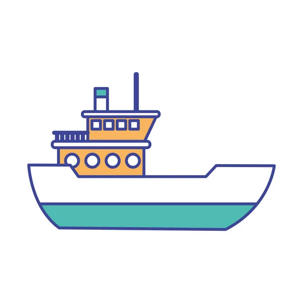 Diseño de buques aislados — Vector de stock