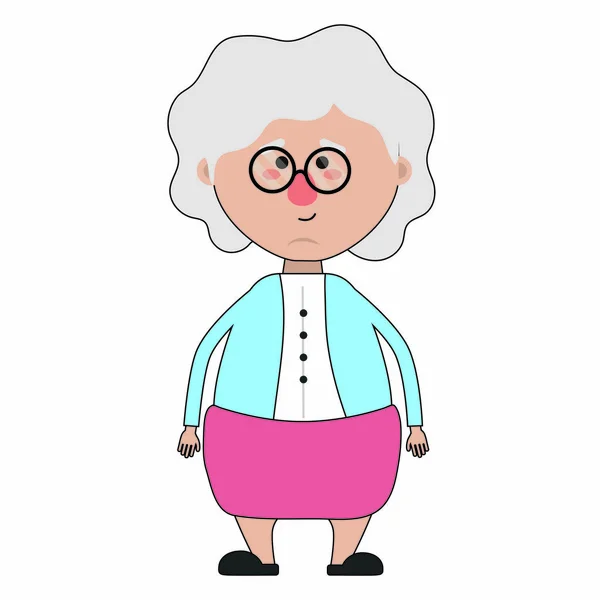 Tired old lady | Cartoon Tired Old Lady Face Expression Vector ...