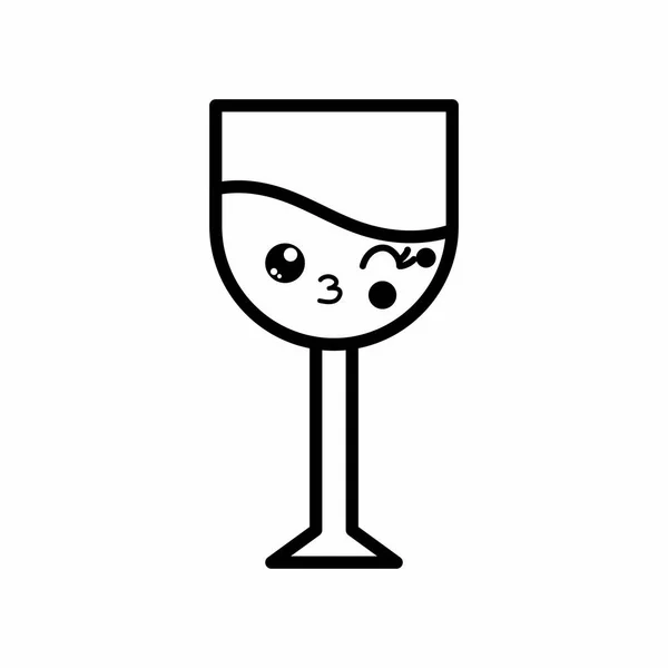 Diseño de copa de vino aislado — Archivo Imágenes Vectoriales