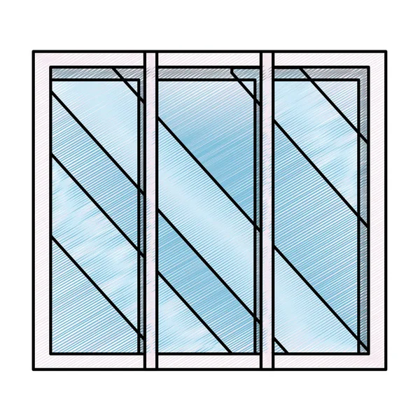 Isolated window design — Stock Vector