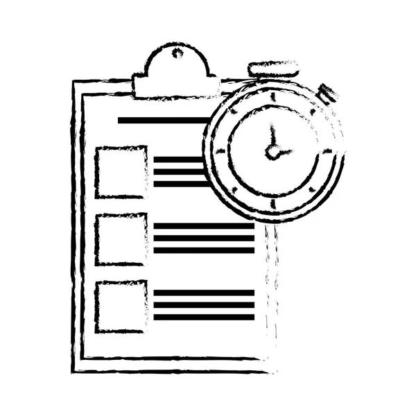 Liste de vérification et conception du chronomètre — Image vectorielle