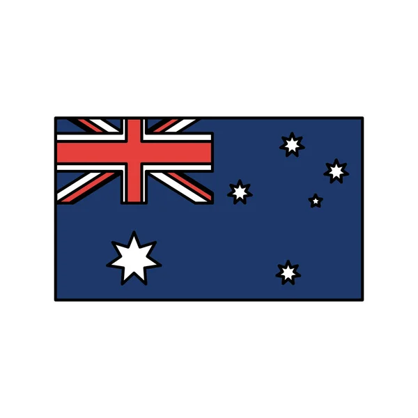 Desenho da bandeira australiana — Vetor de Stock