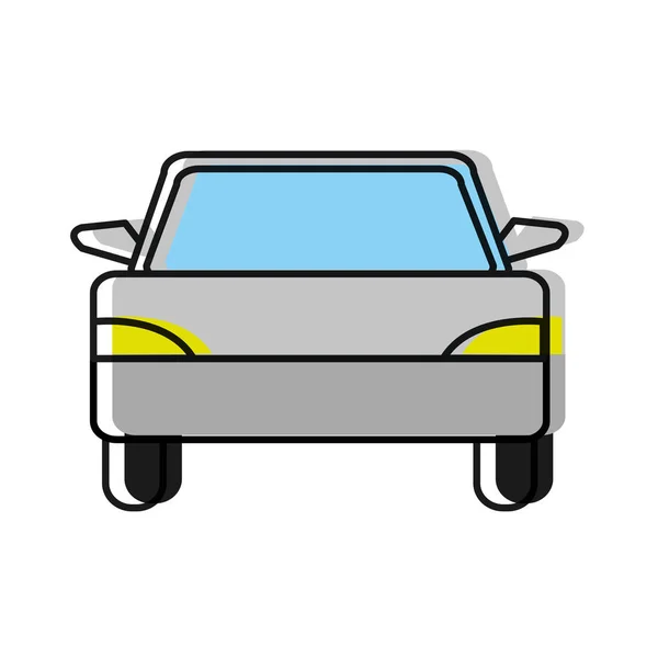 Transporte de coches de color movido con faros y diseño de ruedas — Vector de stock