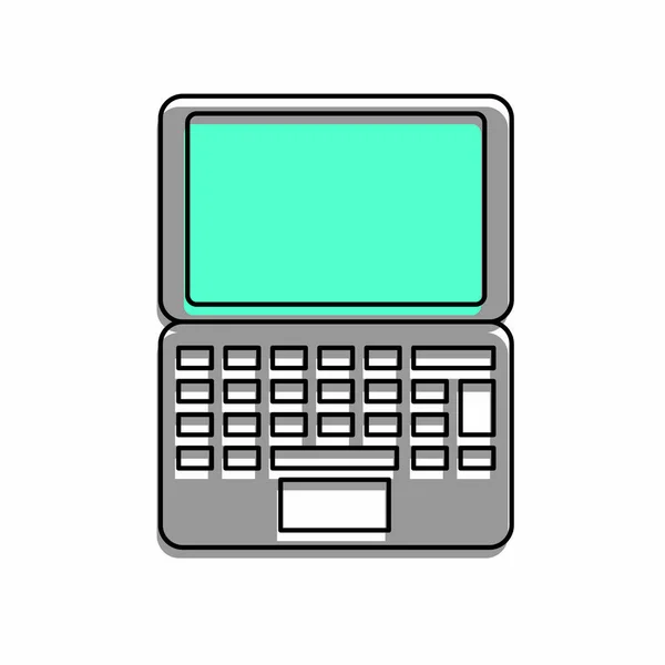 Geïsoleerde laptop ontwerp — Stockvector