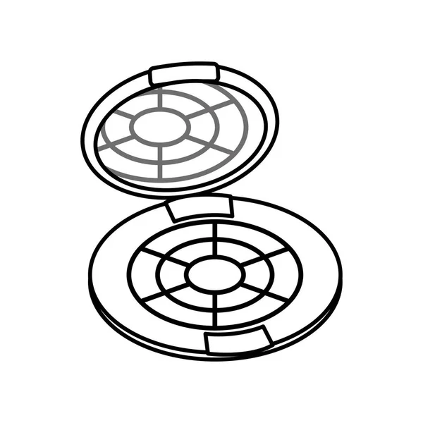 Isoliertes Pulverdesign — Stockvektor