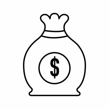 İzole para çanta tasarımı