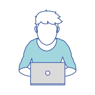 dizüstü bilgisayar tasarımı ile çocuk