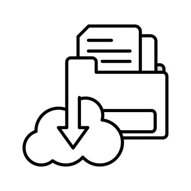 satır belgeleri dosya klasörü ve indirme bulut içinde