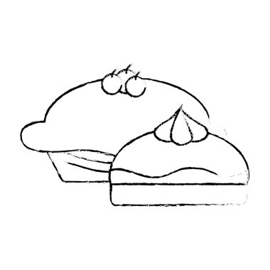 İzole pasta tasarım