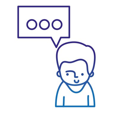 bozulmuş çizgi adam ile t-shirt ve sohbet kabarcık haber