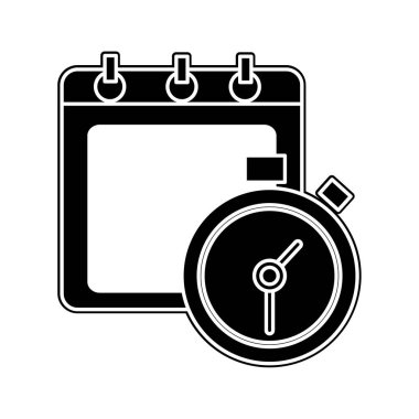 siluet takvim ile saati denetlemek için Chronometre nesne