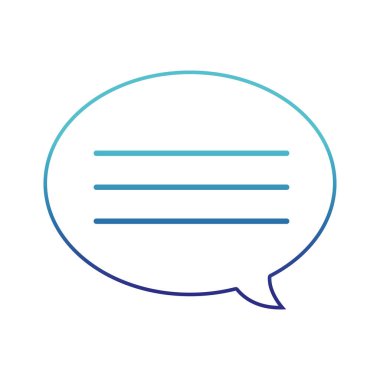 Mavi çizgili metin sohbet kabarcık ileti iletişim