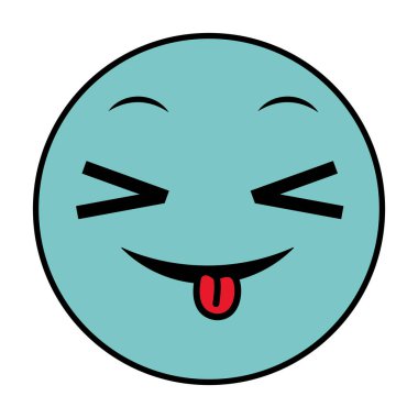 yüz hareketi emoji ifade şaka çizgi rengi