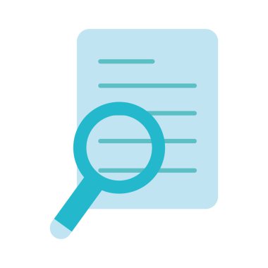 renkli iş belge kağıt büyüteç ile