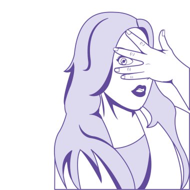 Retro kadın tasarım